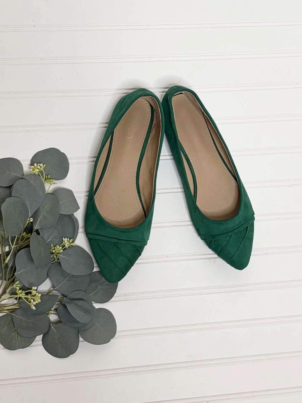 Ollio Faux Suede Ballet Flats - Picture 2 of 8